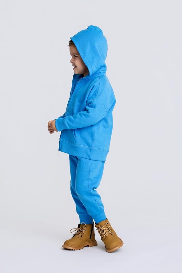 monica + andy Sporty Sweatsuit, 100% Organic Cotton Clothes for Boys & Girls, Outfit Sizes For Kids, Toddler & Infant