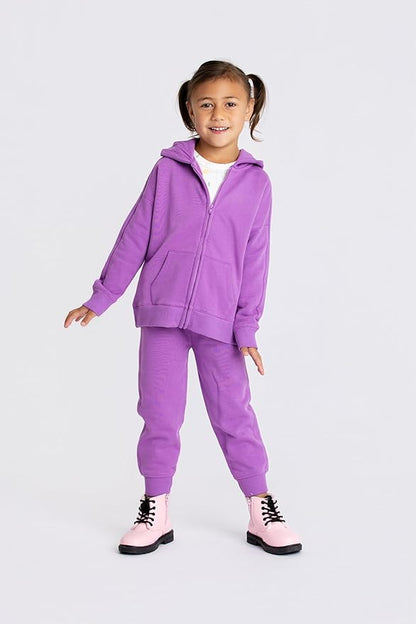 monica + andy Sporty Sweatsuit, 100% Organic Cotton Clothes for Boys & Girls, Outfit Sizes For Kids, Toddler & Infant