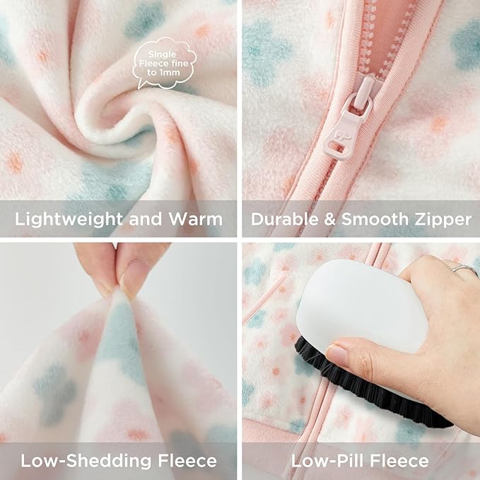 DAVE&BELLA Toddler Printed Polar Fleece Jacket, Zip Up Lightweight Outerwear for Kids Boys Girls Fall Spring Coat 2-9 Years