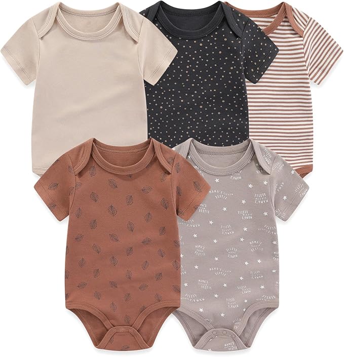 Unisex Baby Boy Girl Bodysuits Sets 20 Pack Cotton Casual New Born Clothes Comfort Infant Outfit Essentials