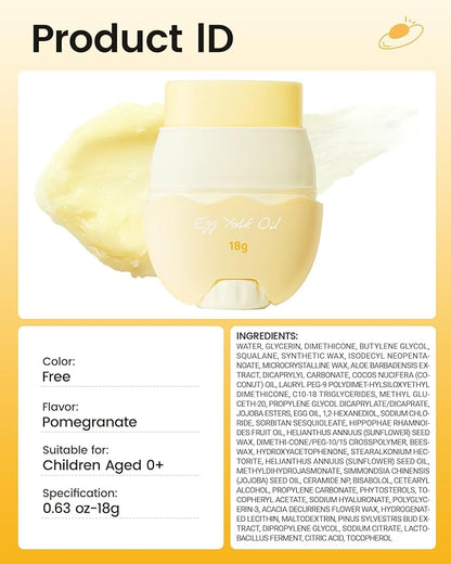 RUNBEN Kids Face Lotion Stick, 72H Deep Moisturizing, Gentle & Non-Greasy Baby Moisturizer Balm, Repair Skin Barrier, Relieves Kids Dry & Sensitive Skin Care, Easy Application