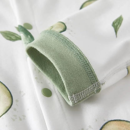 100% Organic Cotton Soft 3-24 Months Unisex Footless Newborn Baby Sleepers Pajamas Romper Boys Girls Long Sleeve