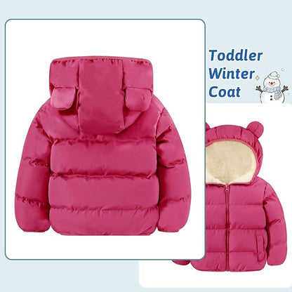 BFUSTYLE Baby Toddler Coat Boys Girls Bear Ear Hooded Puffer Jacket for kids 6M-5T