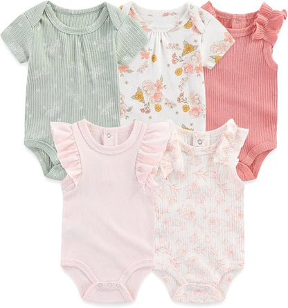 Unisex Baby Boy Girl Bodysuits Sets 20 Pack Cotton Casual New Born Clothes Comfort Infant Outfit Essentials