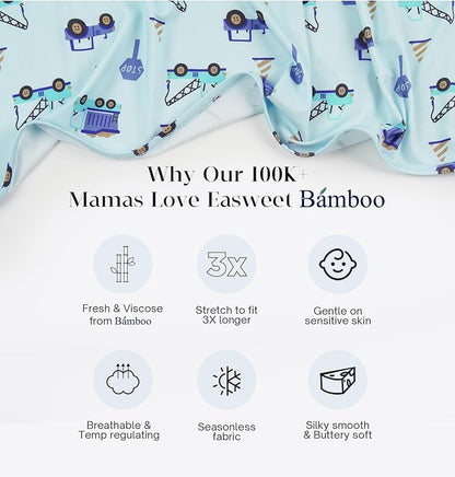 Infant Baby Girl Bodysuit Dress with Hairband Set, Bamboo Viscose Summer Clothes Outfit