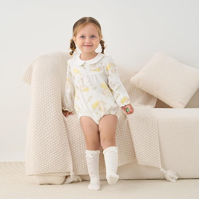 pureborn Baby Girls Boys Bodysuit Super Soft Cotton Romper 0-24 Months