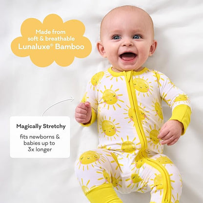 Little Sleepies Pajamas for Baby Boys & Girls, Viscose from Bamboo Baby Pajamas, Preemie & Newborn Sleepers, 2-Way Zipper PJs