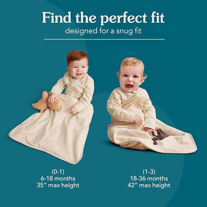 Love to Dream Sleep Suit, Long Sleeve Quilted Cotton 2.5 TOG, Baby Wearable Blanket with Legs