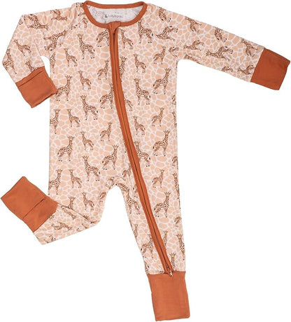 LollyBanks Baby Pajamas, 2-Way Zipper Infant Romper, 95% Viscose Made from Bamboo and 5% Spandex, Baby Sleepers