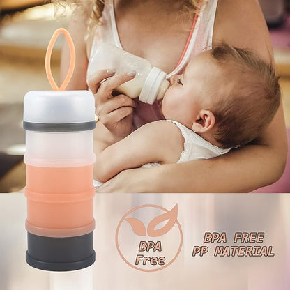 Accmor 2 Pack Baby Formula Dispenser On The Go, Stackable Non-Spill Portable Milk Powder Kids Snack Storage Container, BPA Free