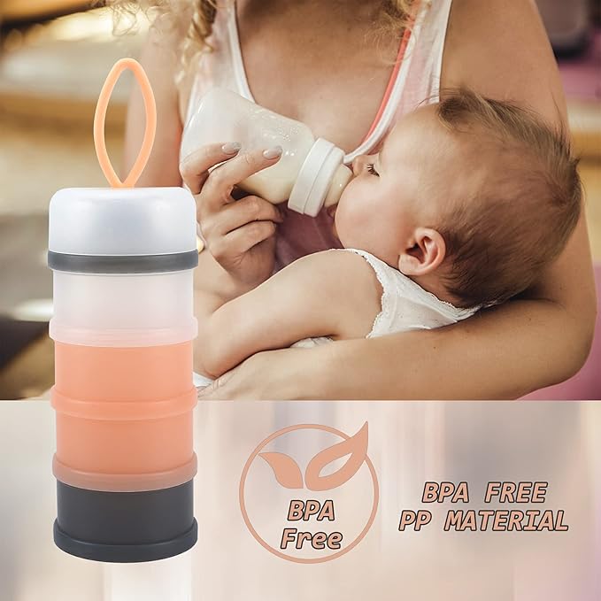 Accmor Baby Formula Dispenser On The Go, Stackable Formula Dispenser Formula Container to Go, Non-Spill Portable Milk Powder Kids Snack Storage Container, BPA Free