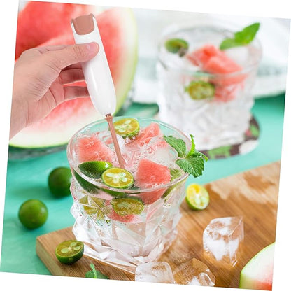 Electric Milk Powder Mixer Handheld Stirrer Portable Drink Blender for Home and Travel Compact Design with Extended Rod Convenient Mixing Tool for Milk Battery Not Included Warm