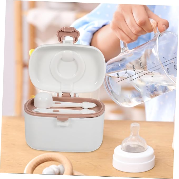 Vaguelly Portable Powder Container Cartoon Formula Dispenser for Travel Leak Sealed Jar Scoop for Food Storage Compact for Outdoor Small Design