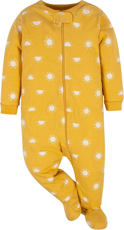 Gerber unisex-baby 4 Pack Sleep 'N Play Footie