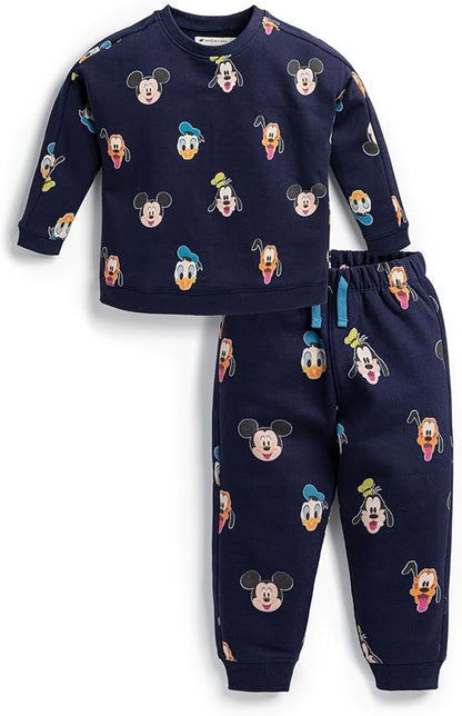 monica + andy Sporty Sweatsuit, 100% Organic Cotton Clothes for Boys & Girls, Outfit Sizes For Kids, Toddler & Infant