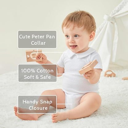 pureborn Baby Boys Girls Bodysuit Super Soft Cotton Romper 0-24 Months