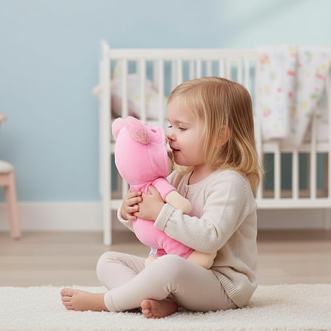 June Garden 12" Sweet Dolly Frida - Stuffed Ultra Soft Baby Bear Doll for Birth and Up - Removable Pink Outfit