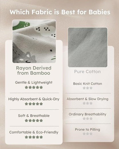 Yoofoss Rayon Made from Bamboo Baby Sleep Sack 12-18 Months 1.0 Tog Baby Wearable Blanket, Super Soft Infant Toddler Sleeping Sack 2-Way Zipper