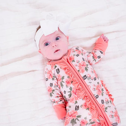 LollyBanks Baby Pajamas, 2-Way Zipper Infant Romper, 95% Viscose Made from Bamboo and 5% Spandex, Baby Sleepers