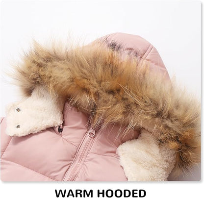 Toddler Winter Coat Baby Puffer Jacket Hoodie Snow Boy Thick Outerwear Clothes