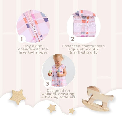 Nyte Nyte Baby - Sleeveless Soft Baby & Toddler Sleeping Sack, Breathable with Adjustable Feet Cuffs & Anti-Slip Grip