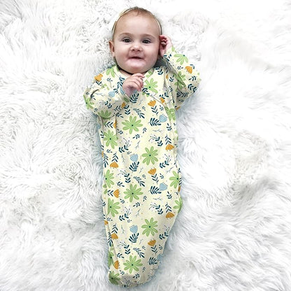 Babysoy Newborn Baby Kimono Wrap Around Snap Sleeper Gown Sack Bundler