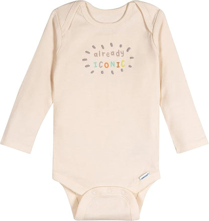 Onesies Brand, Unisex Baby, 6-Pack Long Sleeve Bodysuits