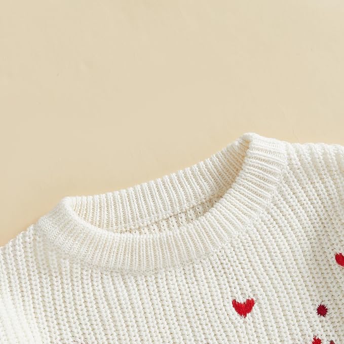 Mommy and Me Sweater Matching Family Outfit Long Sleeve Knit Sweater Pullover Mom and Baby Clothes