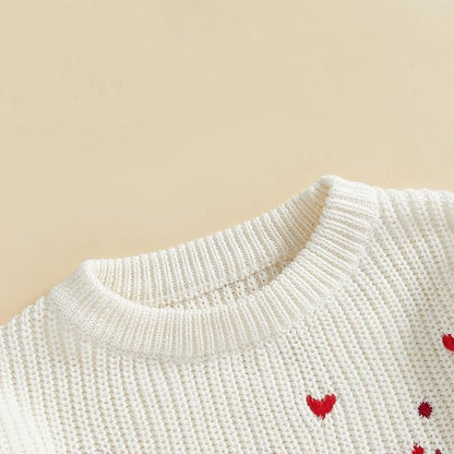 Mommy and Me Sweater Matching Family Outfit Long Sleeve Knit Sweater Pullover Mom and Baby Clothes