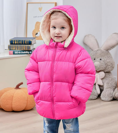 TUONROAD 1-6T Baby Girl Boy Winter Fleece Coats Toddler Warm Puffer Jackets Kids Down Alternative Outerwear
