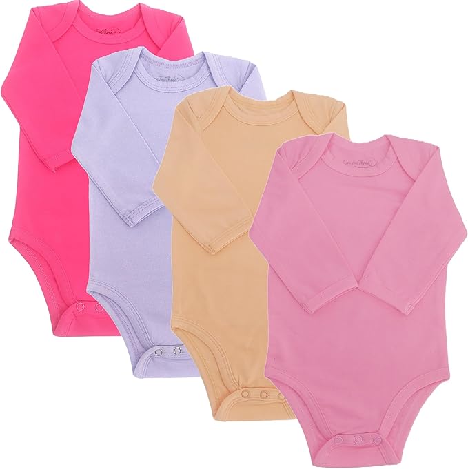 123 Bear Baby Cotton Spandex Long-Sleeve bodysuits unisex boy girl