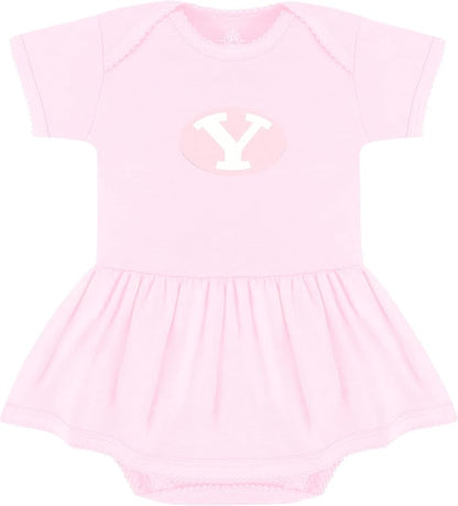Creative Knitwear College Baby Picot Bodysuit Dress - Team Logo, Multiple Colors, for Baby Girls (0-24 Months)