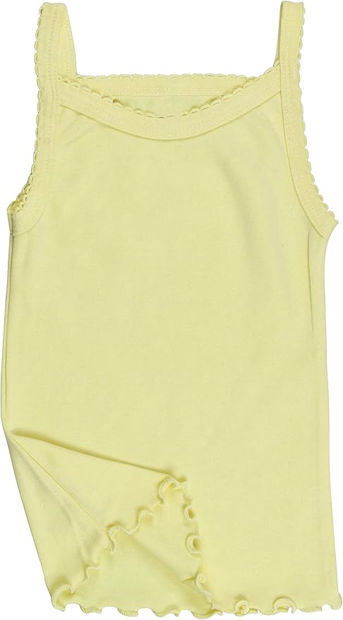 ToBeInStyle Girl's 4 Pack Ruffle Hem Spaghetti Strap Tank Tops