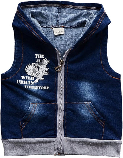 Yao 9M-5T Spring Autumn Baby Boys 3pcs Clothing Set Cotton Shirt Jeans Denim Vest