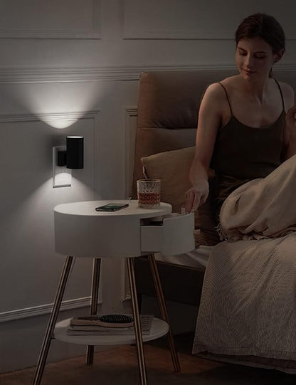 L LOHAS LED Bright Night Light, Night Lights Plug into Wall, 5000K Daylight White, Dimmable Nightlight Plug in with Light Sensor, Decorative LED Nightlights for Hallway Bathroom Kitchen, 2 Pack