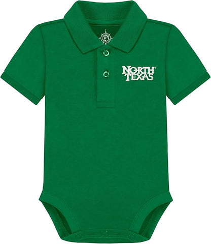 Creative Knitwear College Baby Polo Bodysuit Solid - Team Logo, Multiple Colors, for Boys & Girls (0-12 Months)