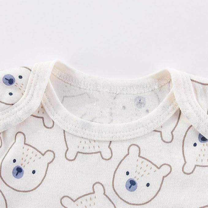Baby Boy Girl Bodysuit 5 Pack Cotton Short Sleeve Romper Soft Baby Clothes Outfit 0-12 Month