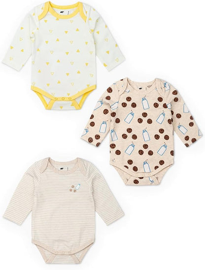 monica + andy Long Sleeve Jack & Jill Bodysuit, Organic Baby Clothes for Girls & Boys, For Preemie, Newborn & Infant