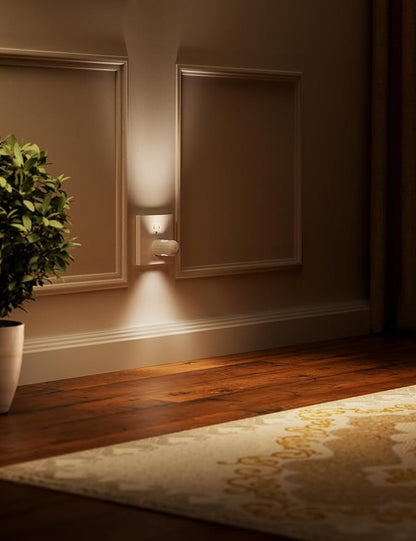 6 Pack Mini LED Night Light Plug in Wall - Dusk to Dawn Auto On/Off, 3000K Soft White (200 Lumen/20W Equivalent), 360° Adjustable Lighting for Bedroom, Bathroom, Stairs, Kids Room, Hallway