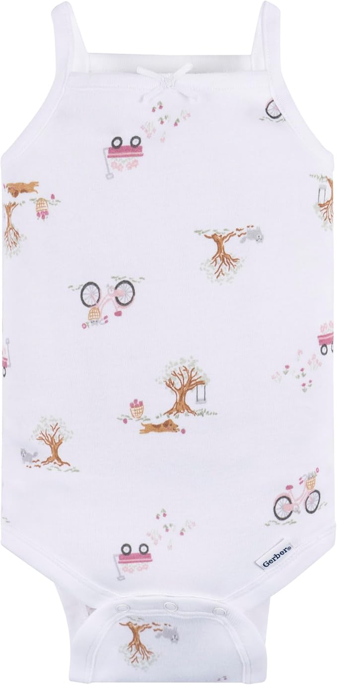 Gerber Baby Girls Multi-Pack Sleeveless Onesies Bodysuit