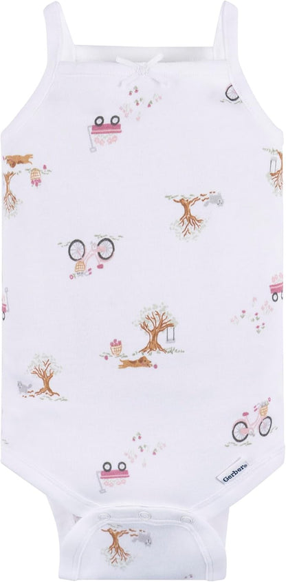 Gerber Baby Girls Multi-Pack Sleeveless Onesies Bodysuit
