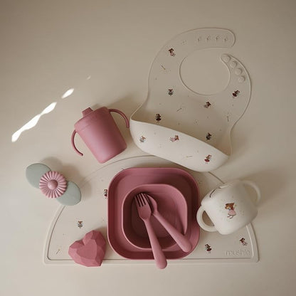 mushie Silicone Snack Cup | Spill Proof Food Container for Toddler and Baby (Fairy Mice)