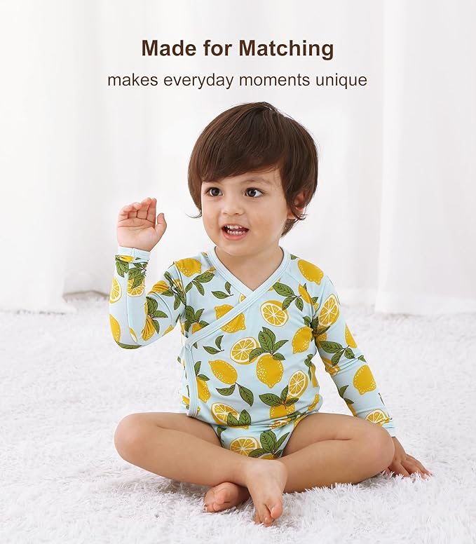 Baby Viscose from Bamboo Bodysuit for Boys Girls Long Sleeve Romper Soft Outfits for Infant One-Piece Cute Clothes