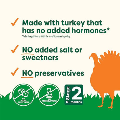 Beech-Nut Turkey Baby Food Pouches with 4g of Protein, Turkey Butternut Squash Corn & Spinach, Baby Puree Meat Baby Food Pouch, Stage 2, 3.5 oz Pouch (12 Pack)