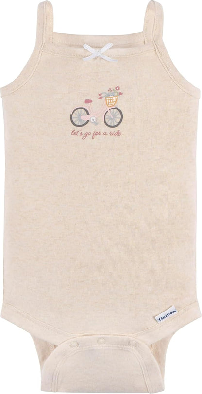 Gerber Baby Girls Multi-Pack Sleeveless Onesies Bodysuit