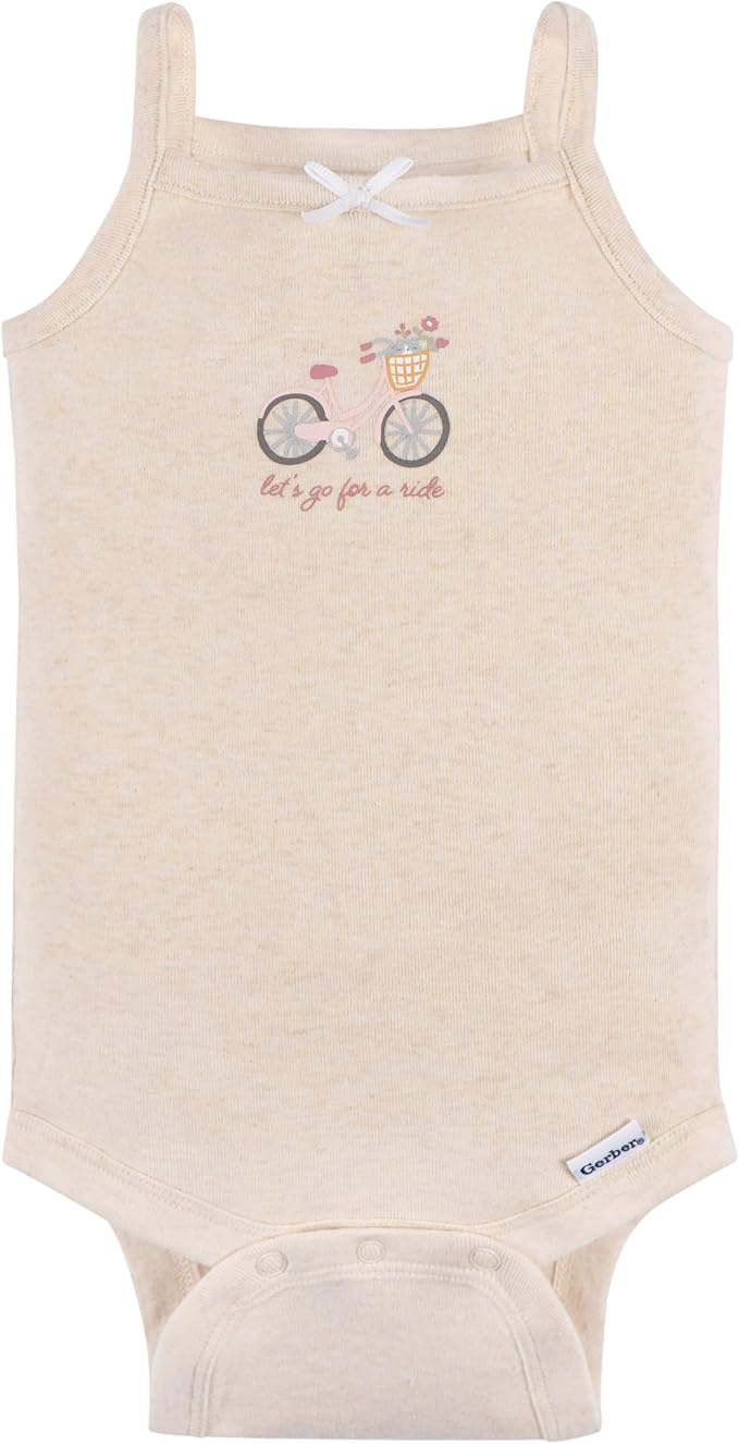 Gerber Baby Girls Multi-Pack Sleeveless Onesies Bodysuit