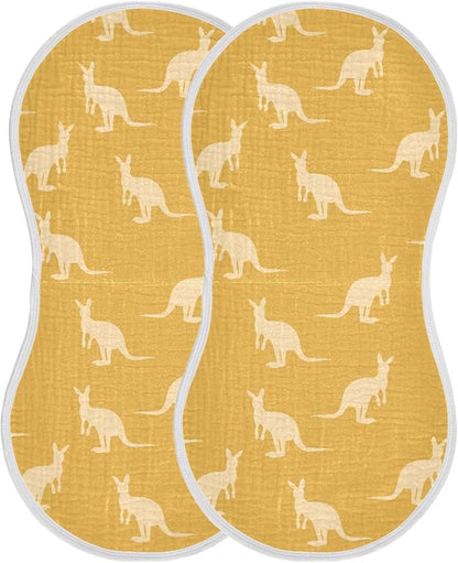 vvfelixl Kangaroo Australia Animals Burp Cloths for Baby Boy Girls Baby Washcloths Burp Rags 1 Pack