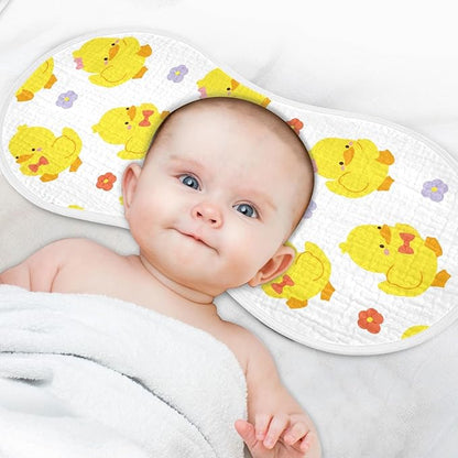 vvfelixl Cute Yellow Duck Burp Cloths for Baby Boy Girls Baby Washcloths Burp Rags 1 Pack