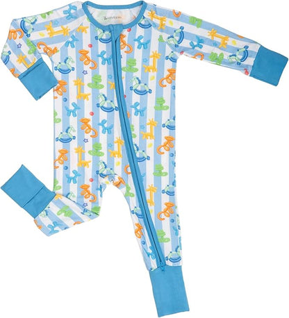 LollyBanks Baby Pajamas, 2-Way Zipper Infant Romper, 95% Viscose Made from Bamboo and 5% Spandex, Baby Sleepers