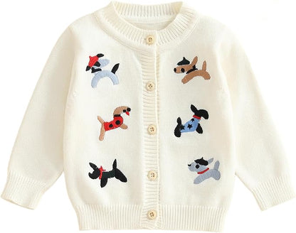 Baby Girl Cardigan Sweater Long Sleeve Button Up Knit Sweatshirt Jacket Toddler Baby Girl Fall Outfits